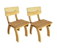 sillas de jardin 2 unidades madera de pino impregnada