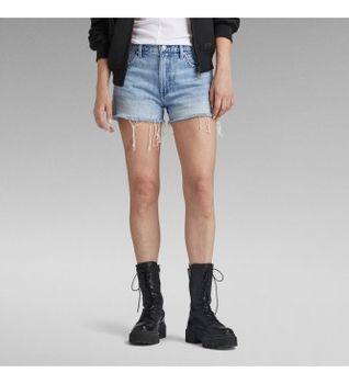 G-Star para mujer. D24376-D536-G339 Shorts True Raw Edge azul (30), Casual, Algodón, Denim