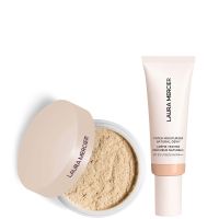 laura mercier mini translucent loose setting powder ultra blur and tinted moisturiser natural dewy spf 30 duo various shades - 1c cameo