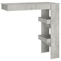 mesa de bar de pared madera contrachapada gris 102x45x1035cm vidaxl