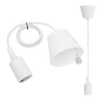 aigostar portalamparas colgante de plastico e27100cm cable con soporte de techoaccesorios de la lampara diyblanco