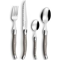 set de cubiertos de 24 piezas tradition gris taupe lou laguiole
