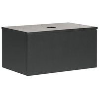 mueble de bano flotante frente acanalado 1 cajon 80 x 52 cm negro alzira