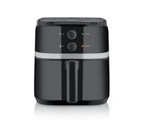 severin - freidora de aire caliente con temperatura regulable de 80 a 200 c freidora electrica para freir sin grasa innovador horno freidora para freir de forma saludable negro fr 2452