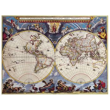 Legendarte - Cuadro Lienzo, Impresión Digital - Mapa Antiguo No. 51 - Decoración Pared Cm. 80x100