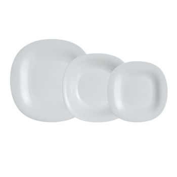 Vajillas de vidrio opal - varios colores - 12 o 18 piezas - resistente