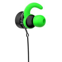 auriculares hp dhe-7003 con cable jack 35 mm para musica y llamadas microfono negro y rojo