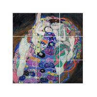 legendarte - panel decorativo multiple la virgen - gustav klimt cm 150x150 9 paneles