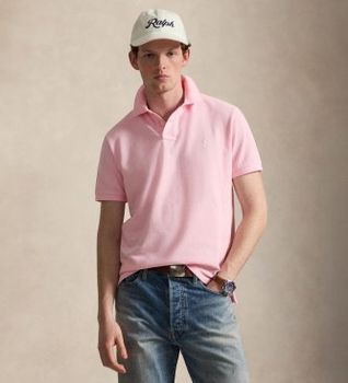 Polo Ralph Lauren para hombre. 710534735519 El icónico polo de piqué Classic Fit rosa (XL), Casual, Algodón, Manga corta