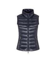 ax armani exchange para mujer xw001921af18757ub100 chaleco de plumon con acolchado horizontal y cuello alto marino xs casual poliester