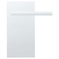 espejo de pared con led moderno rectangular para dormitorio y bano 50 x 100 cm cm plateado maux