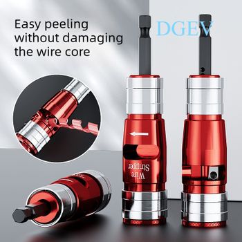 Pelacables Rápido para Electricistas DGEV, Taladro Eléctrico, Pelacables Multifuncional, Herramienta para Retorcer Cables