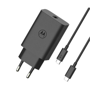 Motorola TurboPower 68 SJMC682 Cargador de Red Eléctrica USB-C Carga Rápida 68W Negro