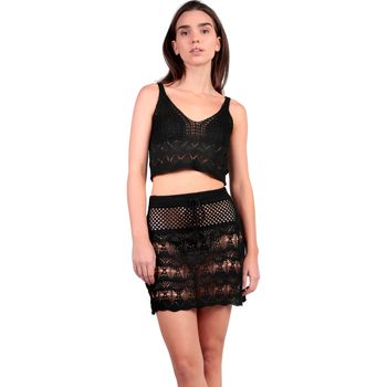 Admas Mono Top de crochet y falda corta playa Total Look para mujer