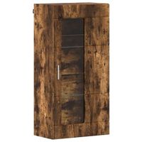 armario de madera roble ahumado madera de ingenieria vidaxl