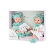muneca pitus mellizos en estuche cuerpo blandito 40cm