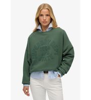 superdry para mujer w2012334a sudadera athletic tonal applique verde l casual algodon