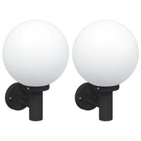 luz de pared exterior 2 uds negro 28 x 25 x 38 cm vidaxl