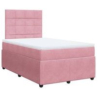 cama tapizada 200x120x1505 cm tejido - rosa