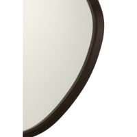 espejo irregular con borde de madera marron 88x79 cm