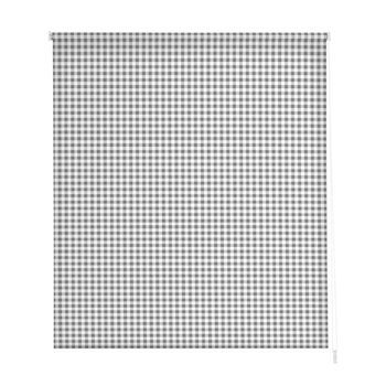 Estoralis - Estor Enrollable Translucido | Estampado Cocina | 160 X 180 Cm (ancho/alto) Tamaño Tela 157 X 175 Cm | Vichy-2 Gris