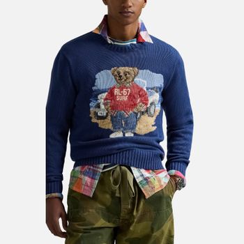 Polo Ralph Lauren Surfer Bear Cotton Knit Jumper - XL