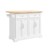 sobuy carro cocina blanco plegable de 2 cajones mdf 98 kg
