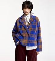 essentiel antwerp para mujer karreau cardigan cuadros karreau azul xs casual poliamida