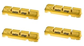 Swissstop flashpro yellow king x4 inserciones de pastillas de freno ruedas de carbono para shimano   sram   campagnolo