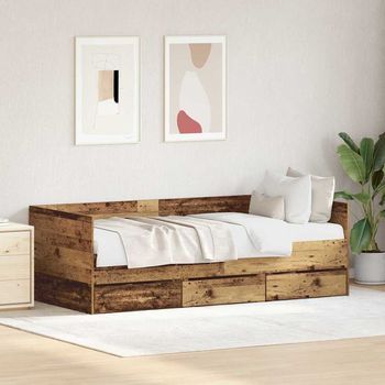 Cama De Día Madera Vieja 90 X 200 Cm Madera De Ingeniería Vidaxl