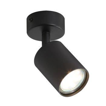 Ingeborg - foco de techo de metal, color negro, 6 cm, gu10