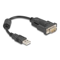 adaptador usb 20 a serie delock 64276 negro 025 m