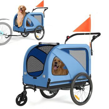 Remolque Bici Perro Sepnine 10202ns 2-in-1 Azul 110 Lb