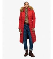 superdry para mujer w5012141a chaqueta acolchada new arctic long rojo l casual poliester