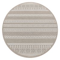 alfombras de interior y exterior verona beige 120 cm redondo