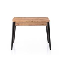 mesa extensible de 100 a 120 cm decoracion pino atlantico y negro
