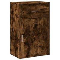 armario almacenaje madera ingenieria roble ahumado 565x39x90cm vidaxl