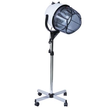 HOMCOM Secador de Casco Secador de Pelo Profesional 1180W con Capucha y Tripode Blanco   Aosom España
