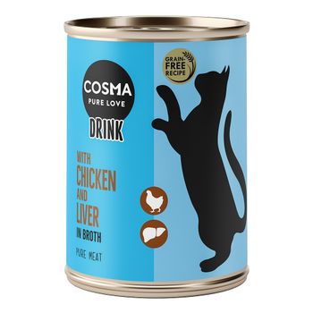 Cosma Drink bebida para gatos 24 x 100 g - Pack Ahorro - Pollo e hígado de pollo