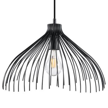 Lámpara de techo negro acero alt. 125 cm