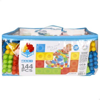 COLORBABY Color Block - Bloques de construcción grandes, incluye 144 piezas, tamaño maxi, diversos colores, juegos educativos, para niños a partir de 8 meses, juguetes infantiles, regalos niños
