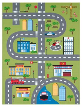 Alfombra infantil Bini verde 120x160 cm
