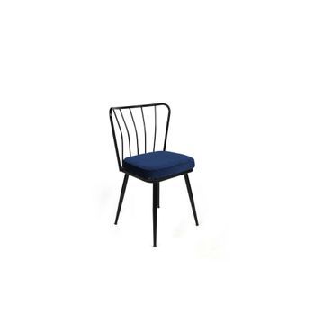 Set 2 Sillas Yildiz-944 V2 Negro Azul Oscuro
