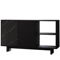 aparador de madera ravello - 140 x 35 x 80 cm - negro