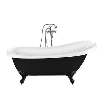 Bañera Con Patas Richmond Negra  171 Cm Patas Águila Negras