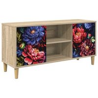mueble de tv kiel 102 x 33 x 50 cm sonoma madera de ingenieria vidaxl