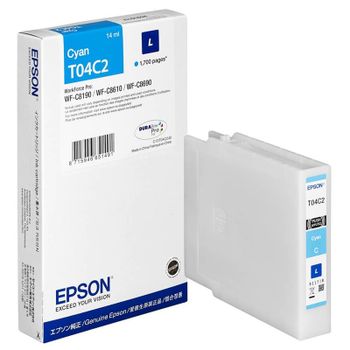 Epson T04C2 (T04C240) Cyan Original Standard Capacity Ink Cartridge
