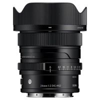 objetivo sigma 24mm f2 dg contemporary montura sony e parasol negro