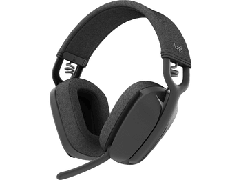 Auriculares inalámbricos - Logitech Zone Vibe 100, Bluetooth, Micrófono con supresión de ruido, 18hs autonomía, PC/Mac, Altavoces 40 mm, Negro