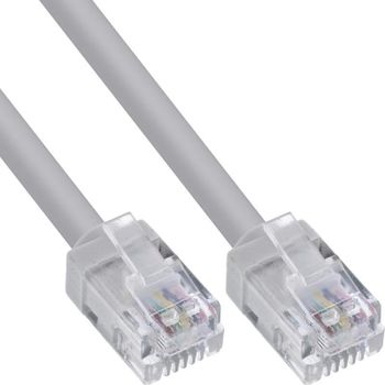 Cable telefónico modulable InLine 18741 redondo RJ12 6P6C